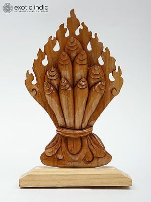 7" Tibetan Buddhist Item in Wood