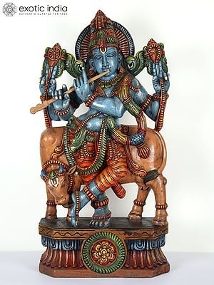 Lord Krishna Wooden Sculptures and Wall Hangings