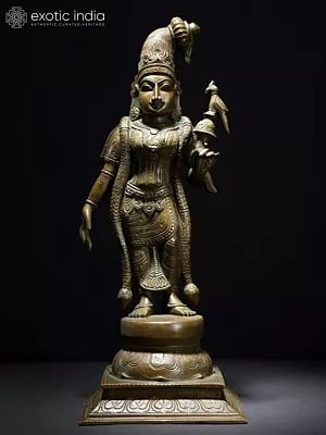 18" Goddess Andal | Bonze Statue