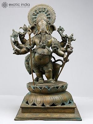 18" Drishti Ganesha | Bronze Statue