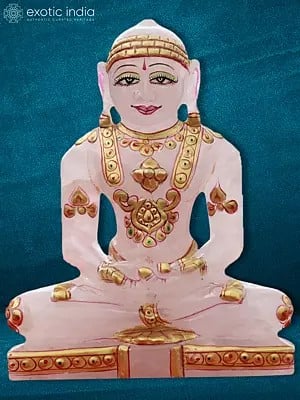 5" Jain Idol In Dhyan Mudra | Quartz Statue | Mahavir Sculpture