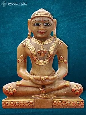 5" Hand-Carved Mahavir Jain Statue | Stone Statue