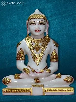 7" Handcrafted Jain Idol | Made From Marble | God Sculpture