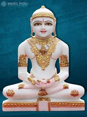 11" Divine Mahavir With Peaceful Eyes | Jain Statue