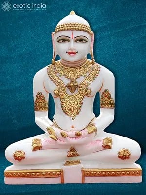13" Decorative Jain Idol | Mahavir Jain In Dhyan Mudra