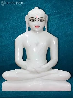 9" God Mahavir - Founder Of Jainism | Marble Statue