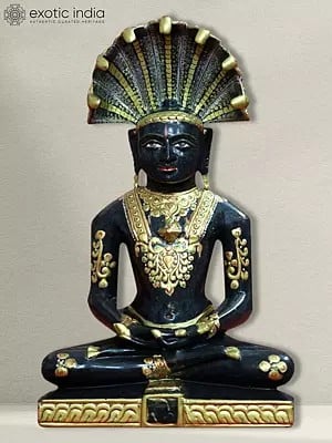 11" Decorative Parshwanath Statue | Hand Carved Idol