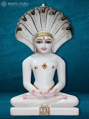 17" Sitting Parshwanath Idol | Statue For Temple