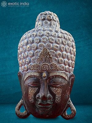 Wood Attractive Face Of Lord Buddha | Home Decor Idol