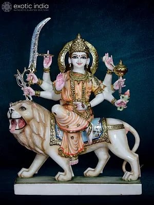 24" Durga Maa Statue - Symbolic Of Shakti