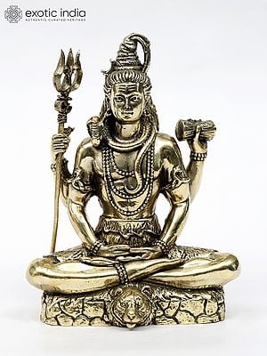 Superfine Sitting Lord Shiva Brass Statue | Different Sizes