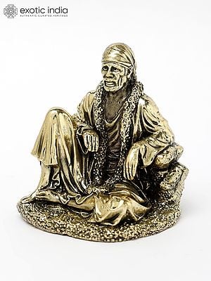 3" Sitting Sai Baba | Brass Statue