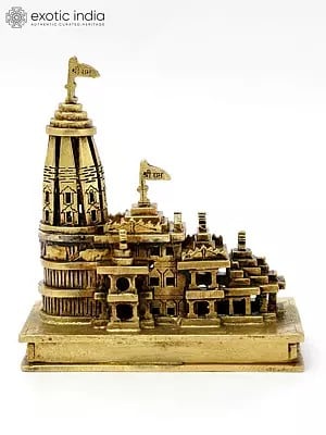 3" Small Ayodhya Ram Mandir | Brass Model