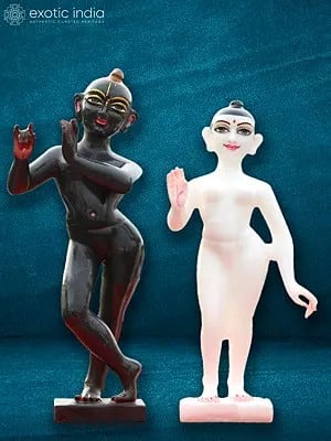 12" Little Radha And Krishna | Makrana Marble Figurine