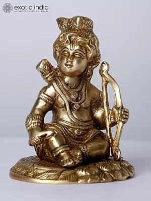 5" Small Bal Swaroop of Lord Rama | Brass Statue