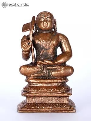 2" Small Swami Ramanujacharya Copper Statue
