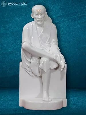 36" Sai Figurine For Home | White Vietnam Marble Statue