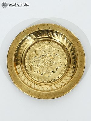3" Small Size Puja Plate in Brass