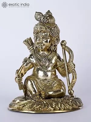 5" Small Superfine Ram Lalla Brass Statue