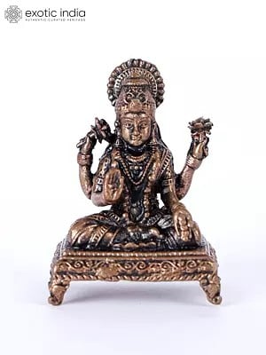 4" Small Blessing Goddess Lakshmi | Copper Statue