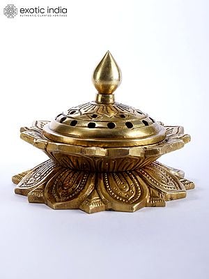 5" Brass Dhoop Dani | Spiritual Home Decor