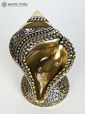 3" Small Conch Shape Brass Diya (Lamp)