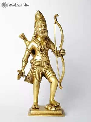 10"  Lord Parashurama - Sixth Incarnation of Lord Vishnu | Brass Statue