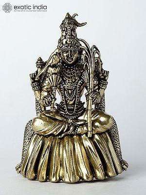 4" Small Goddess Rajarajeshvari | Brass Statue