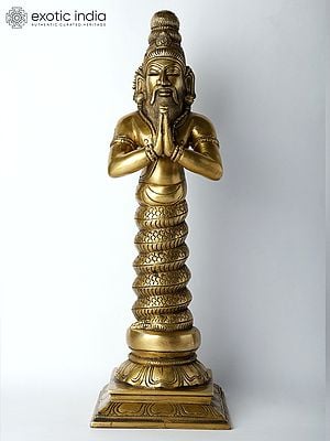 17" Sage Patanjali | Brass Statue