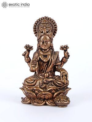 1" Small Blessing Goddess Lakshmi Copper Statue