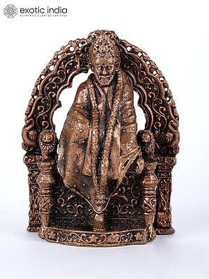 3" Small Sai Baba Copper Statue | Home Office Decor