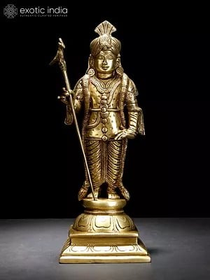 11" Lord Palani Murugan | Brass Statue