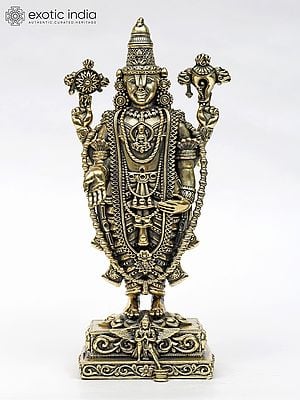8" Superfine Lord Tirupati Balaji Brass Statue with Garuda | Different Sizes Venkateshvara Idol