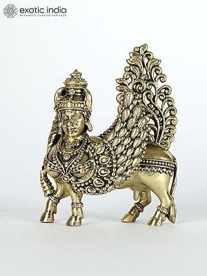 Small Goddess Kamadhenu | Brass Statue (Different Sizes)