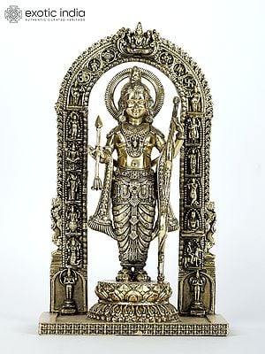 7" Superfine Ram Lalla Statue in Brass