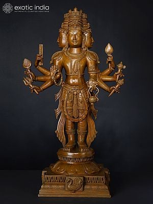 24" Superfine Standing Lord Brahma - The Creator | Bronze Statue