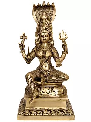 15" Goddess Mariamman In Brass | Handmade | Made In India