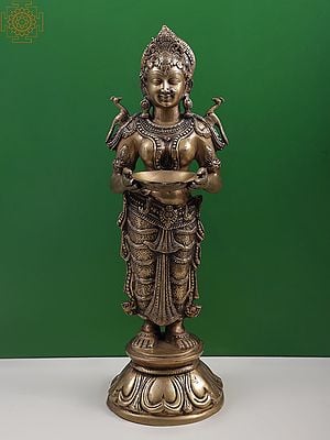 30" Deeplakshmi In Brass | Handcrafted In India