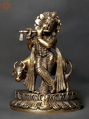 9" Kanhaiya Idol - The Beloved of All In Brass