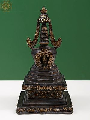 8" Tibetan Buddhist Stupa in Copper