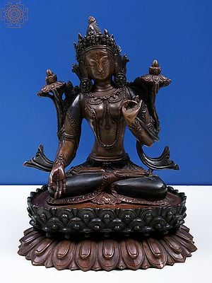 8" Copper Goddess Tara (Tibetan Buddhist Deity)