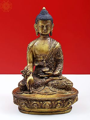 8" The Medicine Buddha in Copper