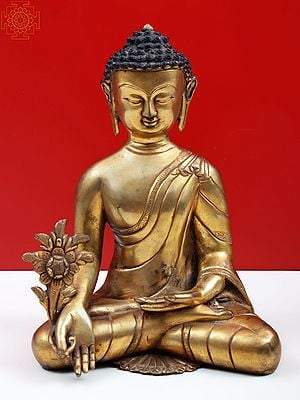 8" Copper Medicine Buddha Statue