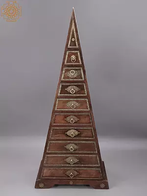 59" Vintage Pyramid Shape Drawer  | Wooden Drawer | Handmade