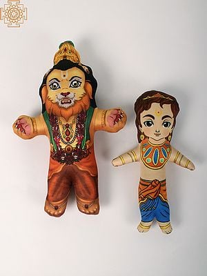 Lord Narasimha and Prahalad Soft Toy