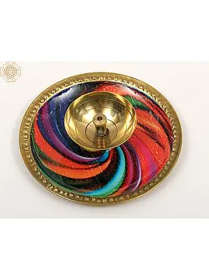 3" Rainbow Lamp (Diya) in Brass