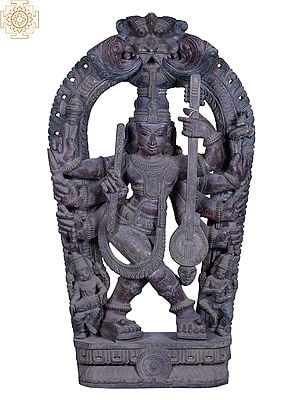 48" Large Wooden Dancing Lord Shiva Sculpture