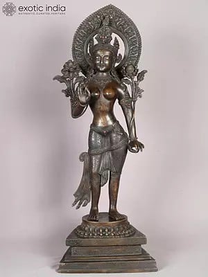 Standing Monotone Goddess Tara from Nepal
