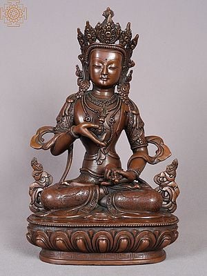 12" Vajrasattva Copper Statue from Nepal