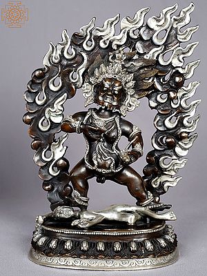 10" Buddhist Deity Vajrapani Copper Statue from Nepal